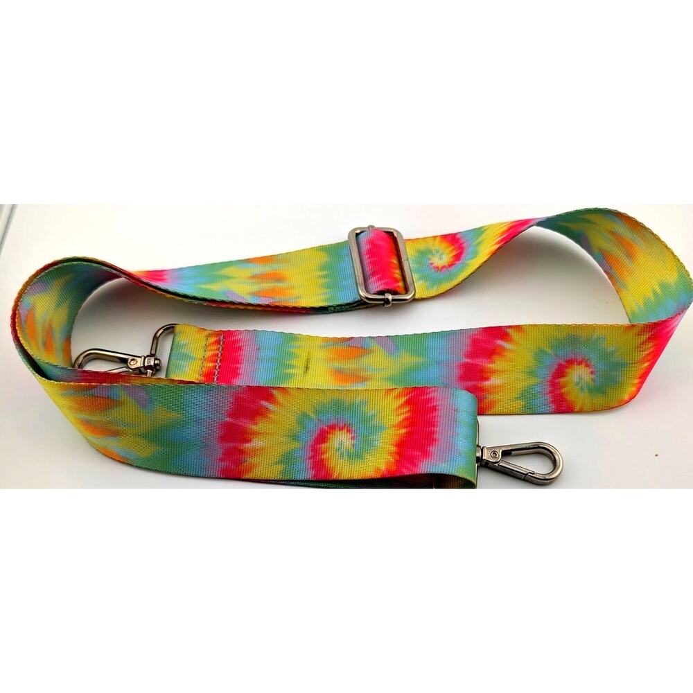 Tie Dye Wide Adjustable Shoulder Strap Purse Crossbody Belt‎ Bag Pride Colorful